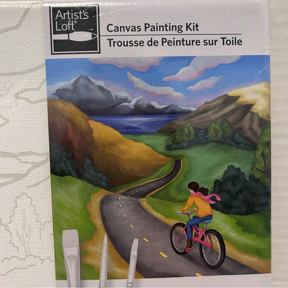12" x 12" cycling Canvas Painting Kit by Artist's Loft 12 pcs